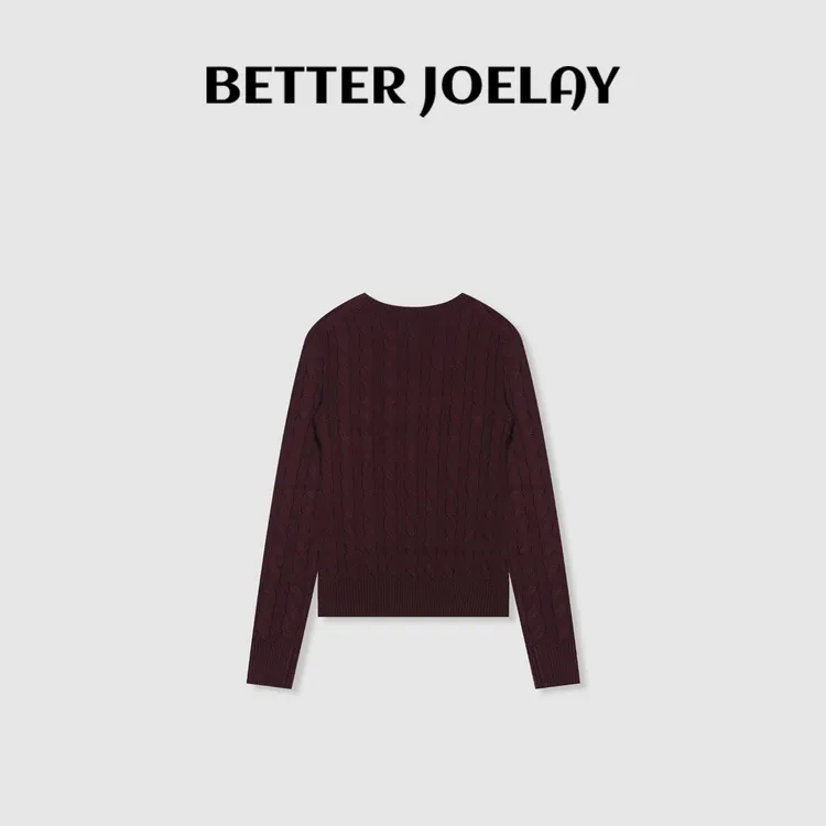 BETTER JOELAY-【紫韵编织】时尚潮流针织衫温柔韩版WS92267