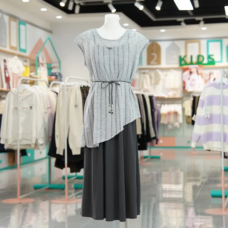 2025夏季新款女镂空无袖长裙套装不规则吊带连衣裙气质显瘦两件套