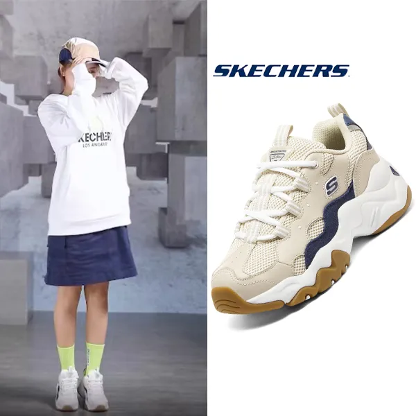 斯凯奇【林允同款】女鞋潮流透气老爹鞋厚底休闲时尚百搭运动鞋