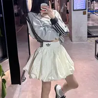 adidas三叶草 BUBBLE SKIRT 经典运动花苞短裙KD8123 KD8122