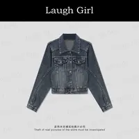 楚楚君 Laugh girl【蓝调时刻】翻领水洗百搭牛仔外套WL531073J