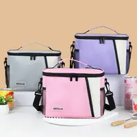 跨境热销多巴胺冰包大容量防漏水饭盒包方形户外便携斜挎保温包
