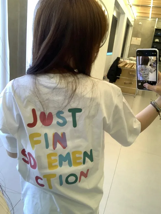 女士棉t恤短袖圆领超大码短袖女款爆款2025新款美式hiphop300斤