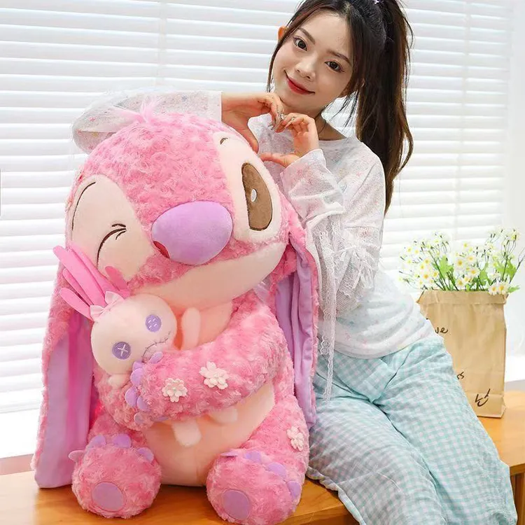 粉色樱花史迪仔毛绒玩具可爱公仔适合作为女生生日礼物