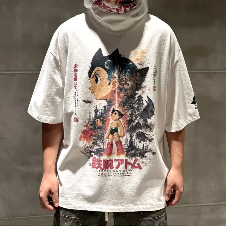 Saint x 阿童木限定联名美式纯棉宽松男女同款卡通短T恤