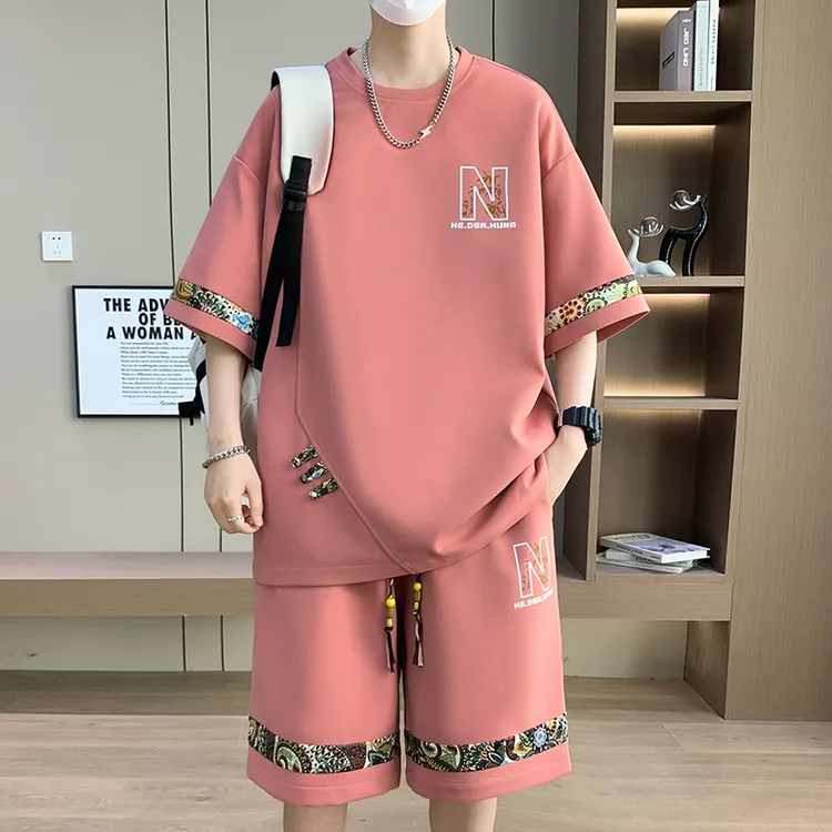 青少年夏季套装短裤户外韩版速干高品质时尚短袖休闲服男款潮流