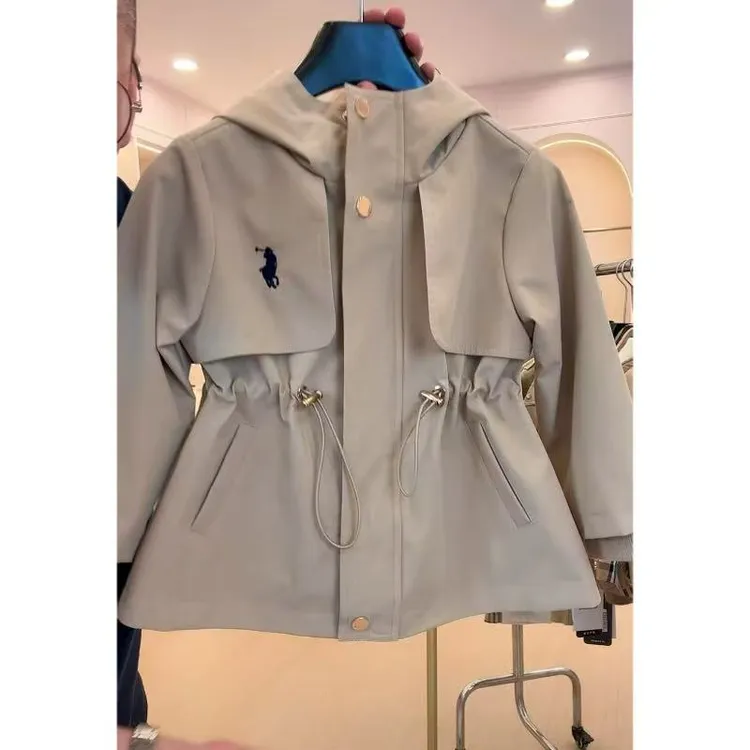 女童风衣春秋装外套2025新款小童秋款洋气中长款韩版儿童大衣