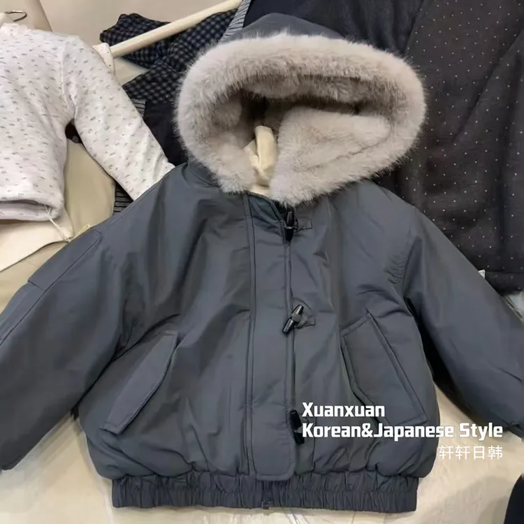 2025年韩国童装男童超好看套装秋冬季韩版加绒加厚儿童帅气上衣