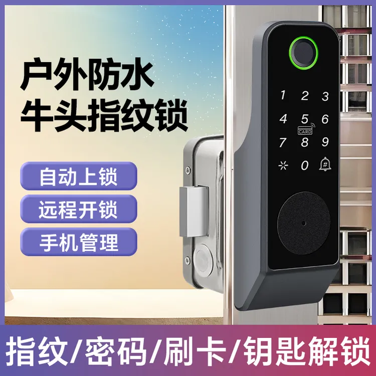 老式防盗门改智能锁密码锁木门指纹锁不锈钢铁门防水门锁户外锁