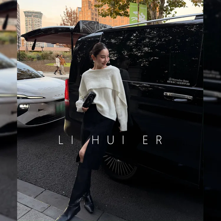 Li Hui Er【光怪陆离】 2025冬季皮裙极简艺术设计感半身裙MYC-1211