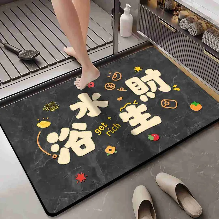【秒吸水】浴室防滑吸水地垫卫生间门口吸水脚垫硅藻泥吸水地垫