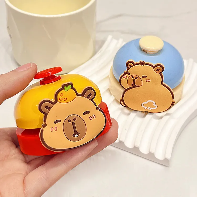 卡皮巴拉铃铛手按抢答铃可爱卡通饭店前台上菜铃直播间上车铃铛