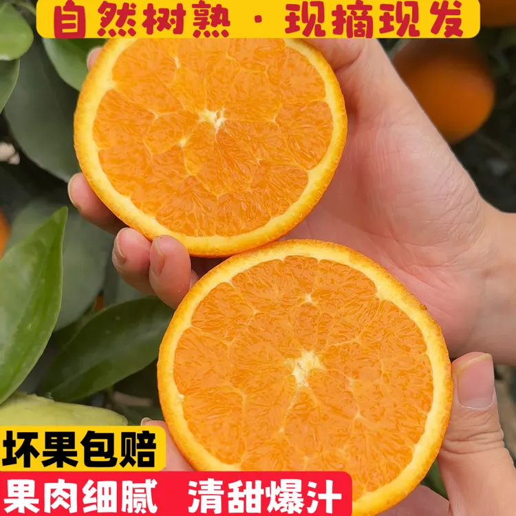 正宗奉节脐橙带箱5/10/20斤新鲜现摘水果鲜甜橙子非赣南脐橙