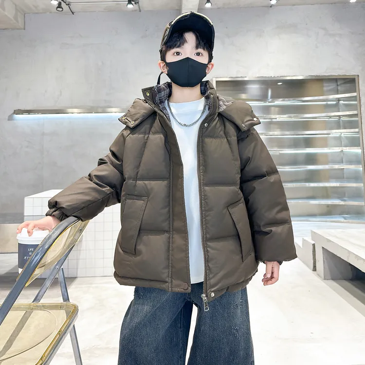 儿童装男童冬装羽绒棉衣外套2025新款中大童棉袄冬季男孩加厚棉服