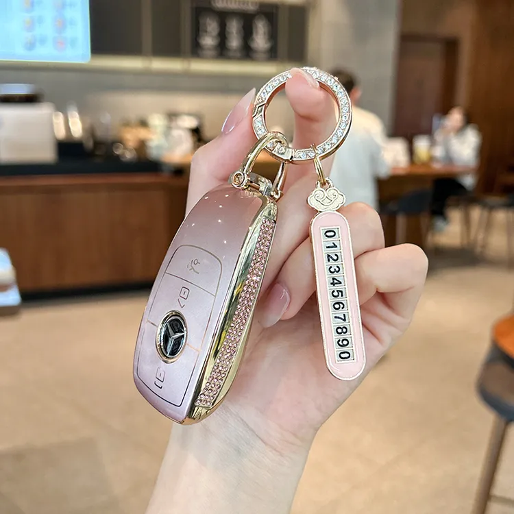 2025款新款高档奔驰钥匙包glc300钥匙扣c260l奔驰钥匙套e300l女扣