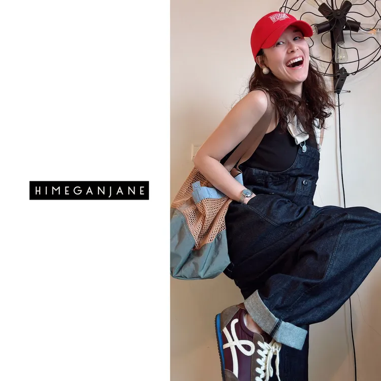 HIMEGANJANE  重磅来袭 定制款工装牛仔复古背带裤（只可干洗）8657