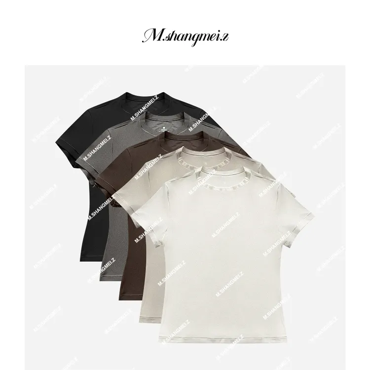 M.SHANGMEI.Z/沐熙美大哥显瘦立体裁剪凉感通勤T恤X062574