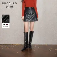 2705大码女装2025冬新款酷飒PU皮裙中腰短裙A字显瘦工dbx