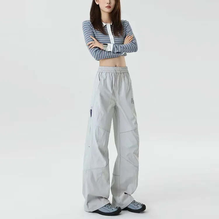 美式三防冲锋裤男女秋季款印花潮牌宽松百搭解构机能登山休闲裤子