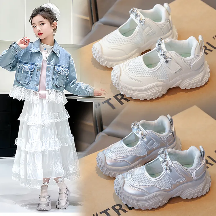 女童运动鞋2026夏季新款儿童网鞋透气玛丽珍老爹鞋时尚软底休闲鞋