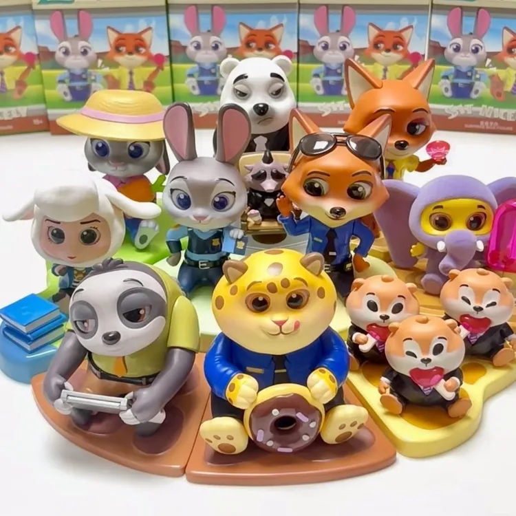 MINIS疯狂动物城系列乖乖坐名创优盲盒手办摆件可爱朱迪尼克