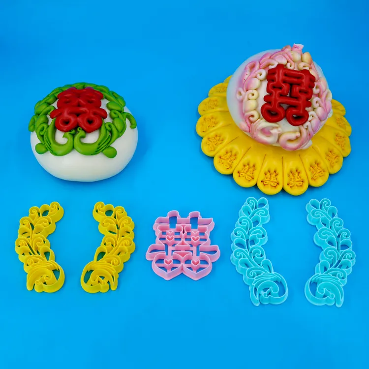 原创一对凤凰模具喜字模具四心连心喜字磨具花饽饽花馍面食切模字