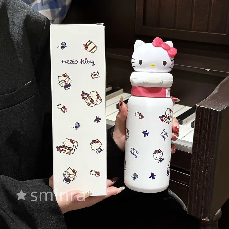 HelloKitty保温杯三丽鸥儿童水杯2025新款女生高颜值直饮杯子学生