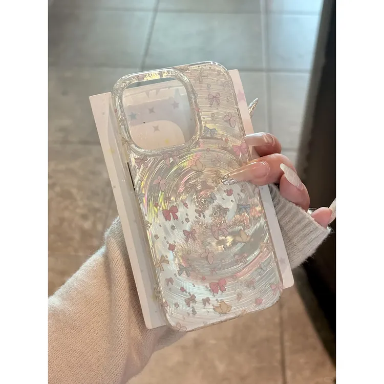 夕与空流光旋涡纷飞蝴蝶适用苹果16promax手机壳iPhone15/14/13/1