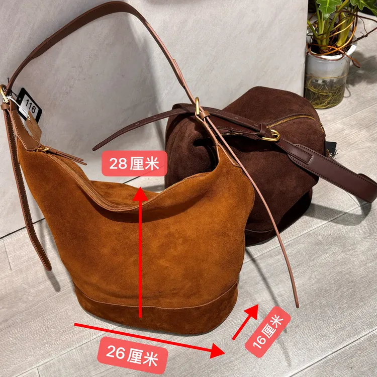 【铂金时袋】牛皮水桶包休闲韩系百搭