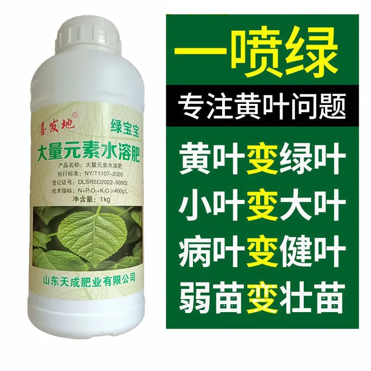 蔬菜瓜果白菜中药材增绿增糖通用型高级膨大叶面抗病专用叶面肥
