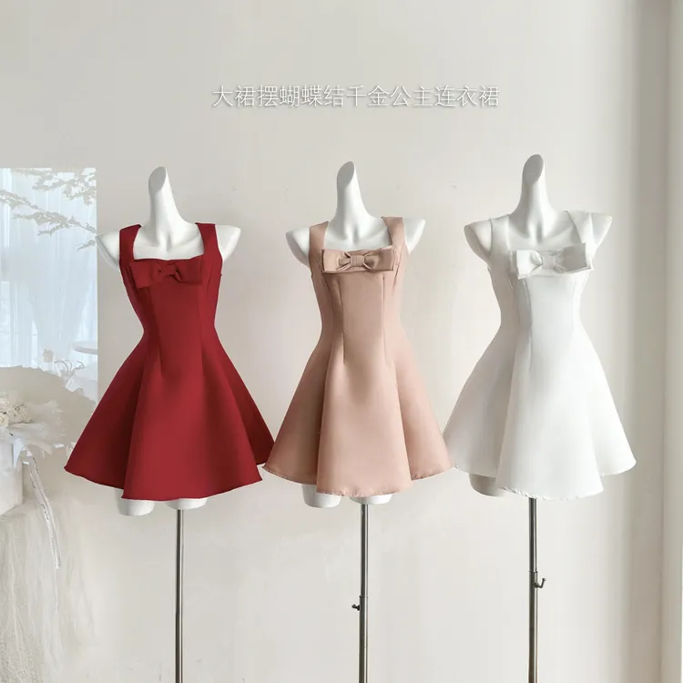 Lazy Didi翩若天鹅 玫瑰人生 A版大裙摆蝴蝶结千金公主连衣裙 夏 