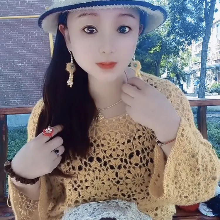 向阳花开毛绒短衫长袖DIY编织材料包时尚百搭