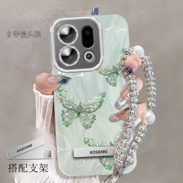 全包摄像头OPPOFindX9手机壳蝴蝶PLJ110软壳findx9pro羽纱新款5G