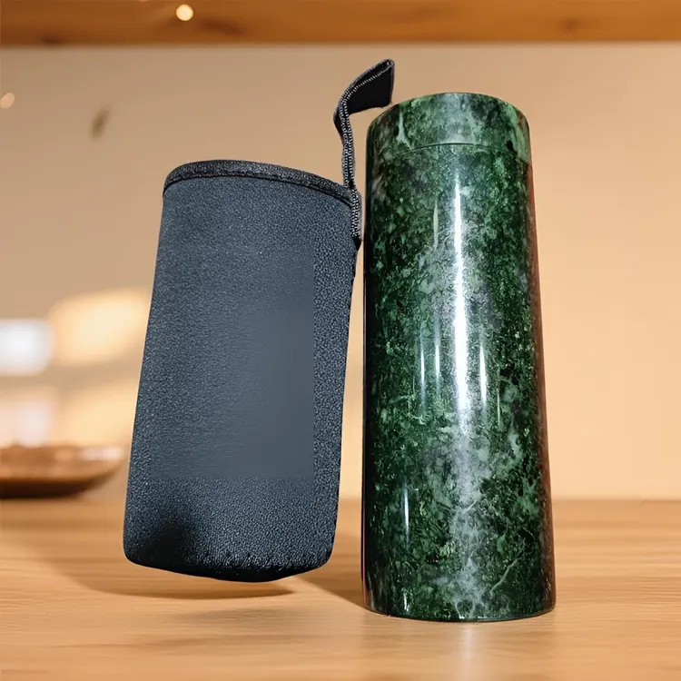 静云轩十八年老店天然药王石藏玉直筒茶杯可居家使用送男士礼物