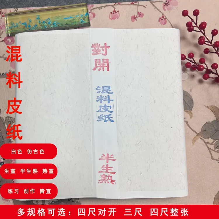 【晴雅集】混料皮纸生宣半生熟书画纸书法专用纸国画初学者练习用纸
