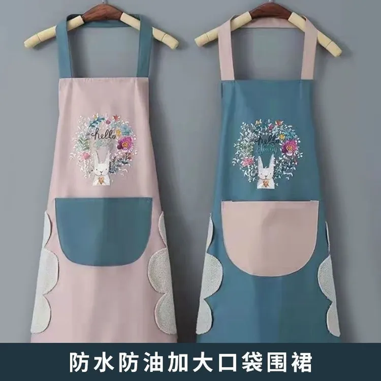 围裙女厨房家用防水防油2025新款餐饮专用网红工作服爆款韩版围腰