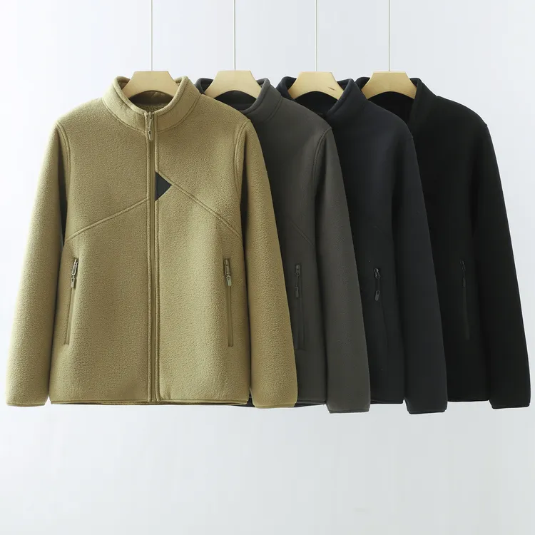 加绒加厚【摇粒绒】 立领防风外套男女同款休闲夹克保暖上衣