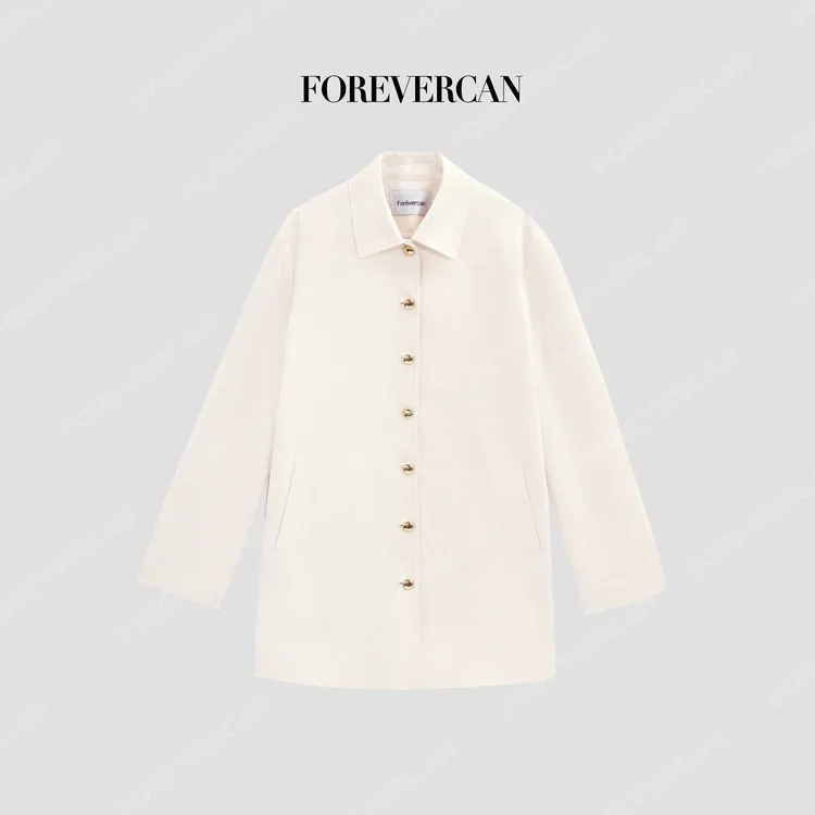 FOREVERCAN“浮世独白”立裁极简书卷气宽松风衣外套WC23779
