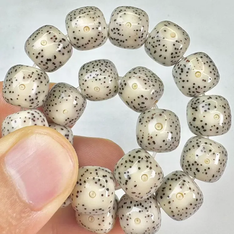 【黄金瞳大眼睛】白冰星月菩提10X11桶手串留白大油性高颜值炸裂