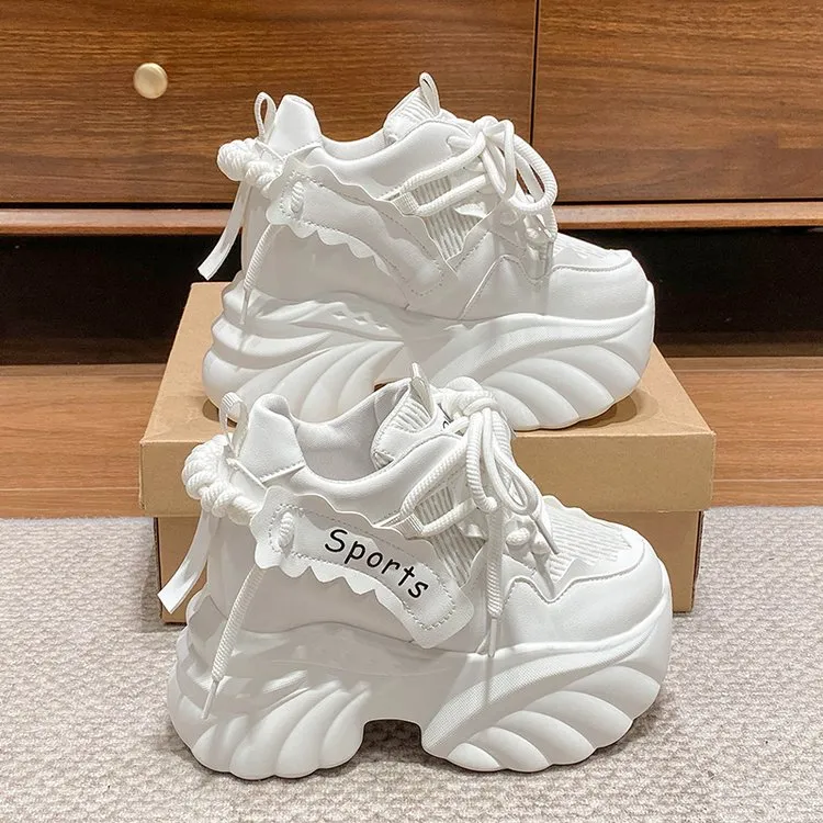 炸街厚底老爹鞋女ins潮2025春季新款内增高10cm小个子休闲运动鞋