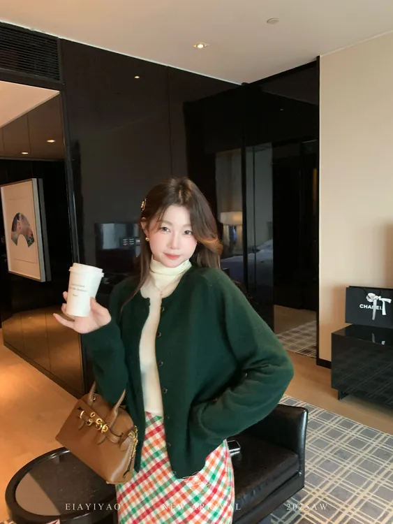 EIA一尧【暖冬羊毛衫】100羊毛韩系气质羊毛衫复古保暖长袖上衣秋冬