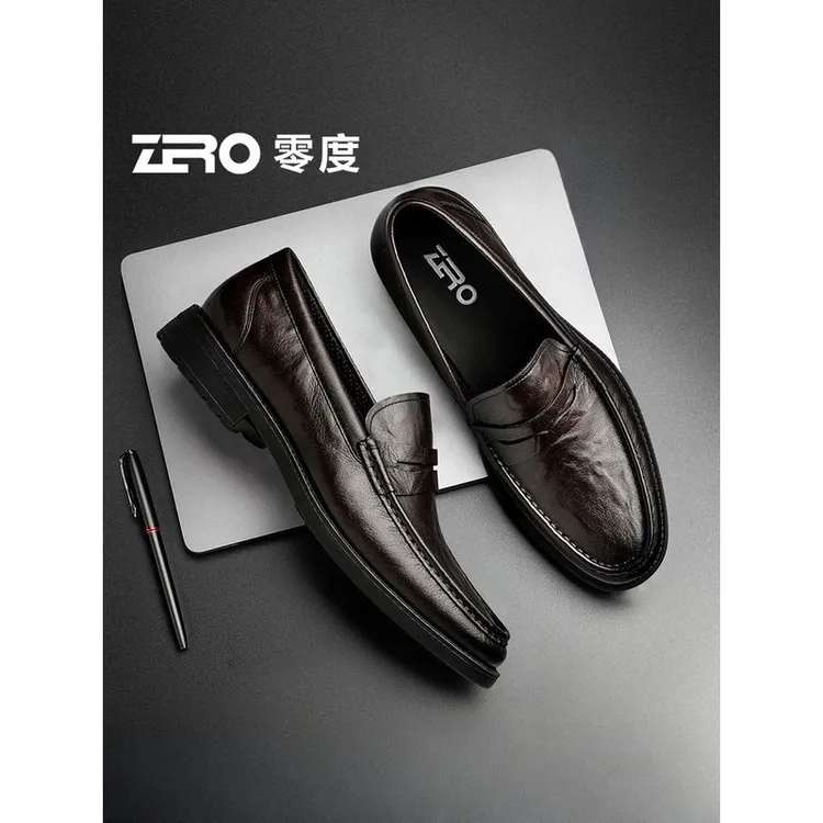 ZRO零度真皮乐福鞋男2025新商务休闲正装皮鞋一脚蹬懒人鞋工作鞋