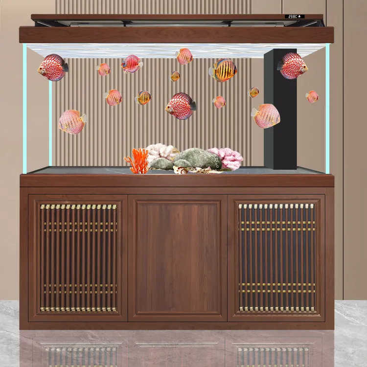 鱼缸客厅2025新款龙鱼缸底过滤森轻奢至臻鱼缸客厅大型家用屏风