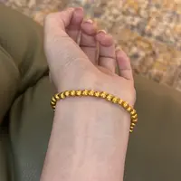 铜合金手链 「拉丝猫眼」素手链叠戴弹力绳（15克左右）