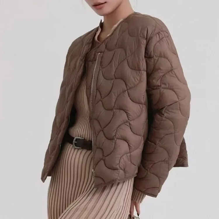 羽绒服女新款轻薄90鸭绒冬季短款韩版高级感高充绒量羽绒外套平湖