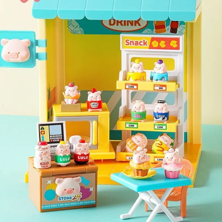 【正品盲盒直播拆盒】LuluThePiggyu迷你便利店吊卡系列萌粒潮玩