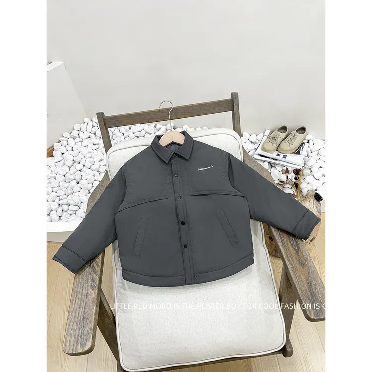 【9月27新款】童装男儿童保暖衬衫棉服2025冬季新款外套MMY841378