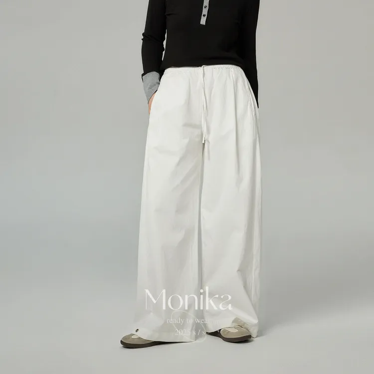 大码女装高腰显瘦直筒裤女胖MM宽松休闲阔腿长裤子76026