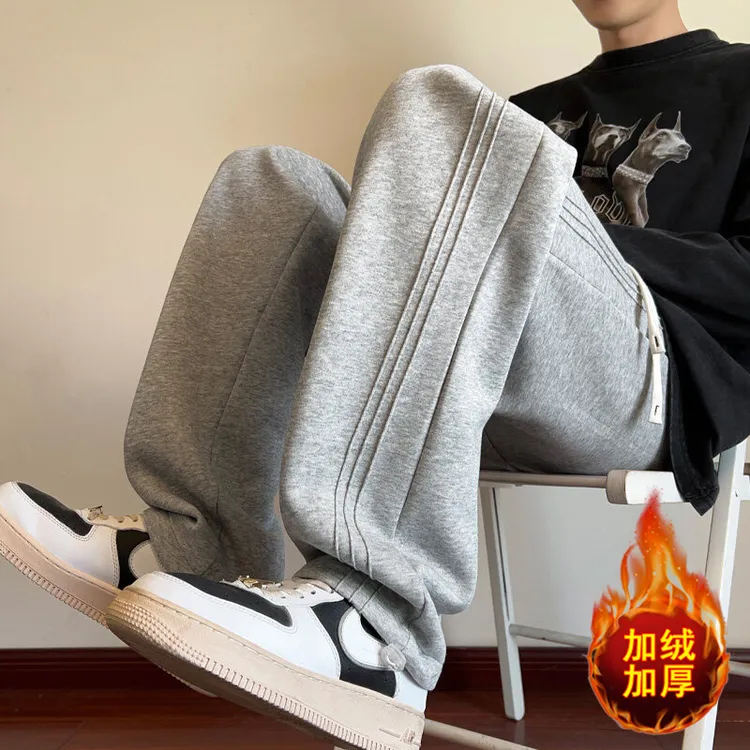 秋冬季青少年休闲裤外穿运动潮流卫裤男款宽松长裤柔软舒适外裤