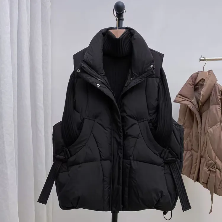 新款韩版棉服马甲女外穿洋气冬款2025新款无袖坎肩外套小个子